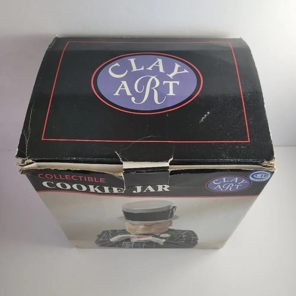 Vintage W.C. Fields Playing Cards collectible cookie jar by Clay Art